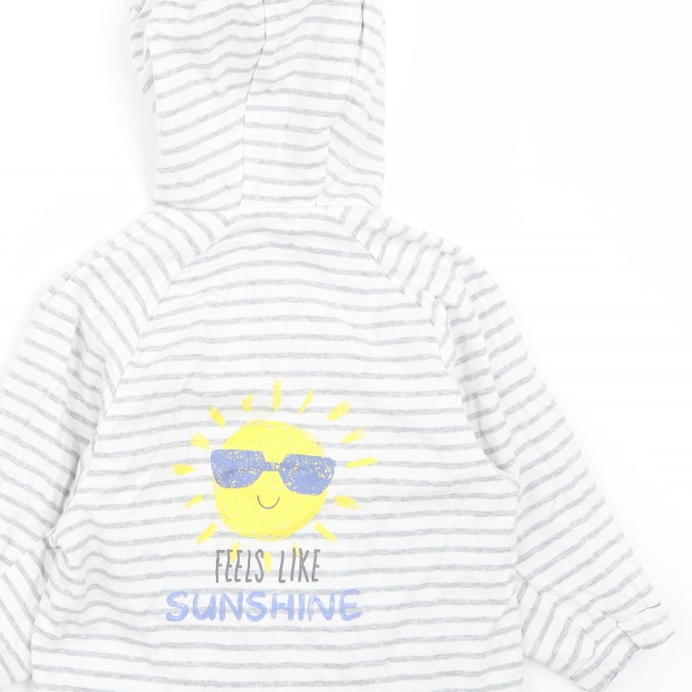 Zara Boys Blue Striped  Basic Coat Coat Size 18-24 Months  - Reversible