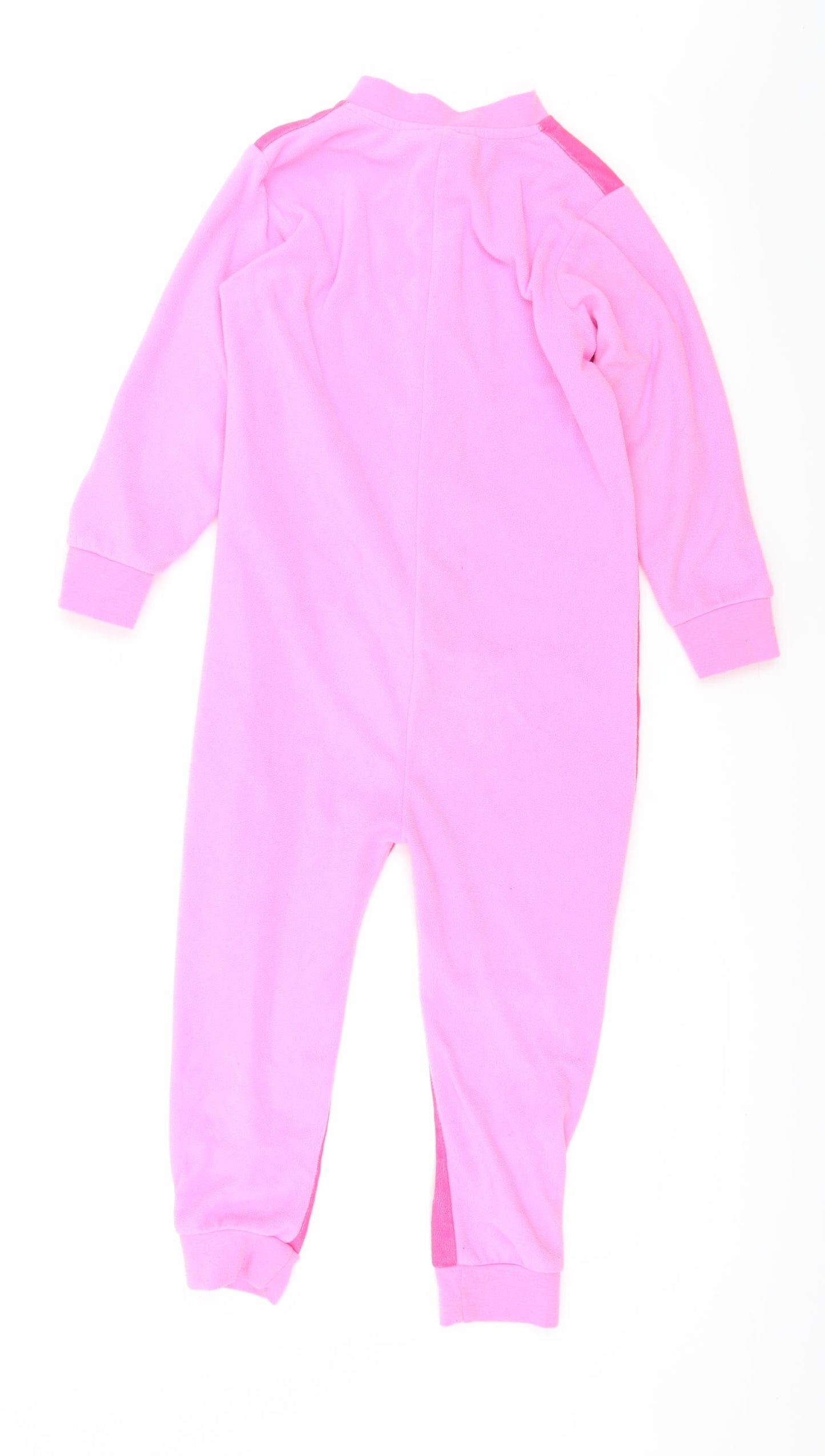 Despicable Me Girls Pink Geometric Fleece Top One Piece Size 6-7 Years  - Minion