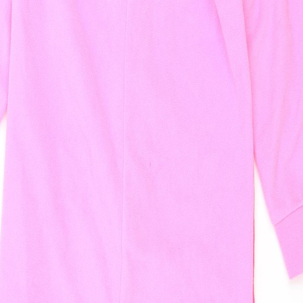 Despicable Me Girls Pink Geometric Fleece Top One Piece Size 6-7 Years  - Minion