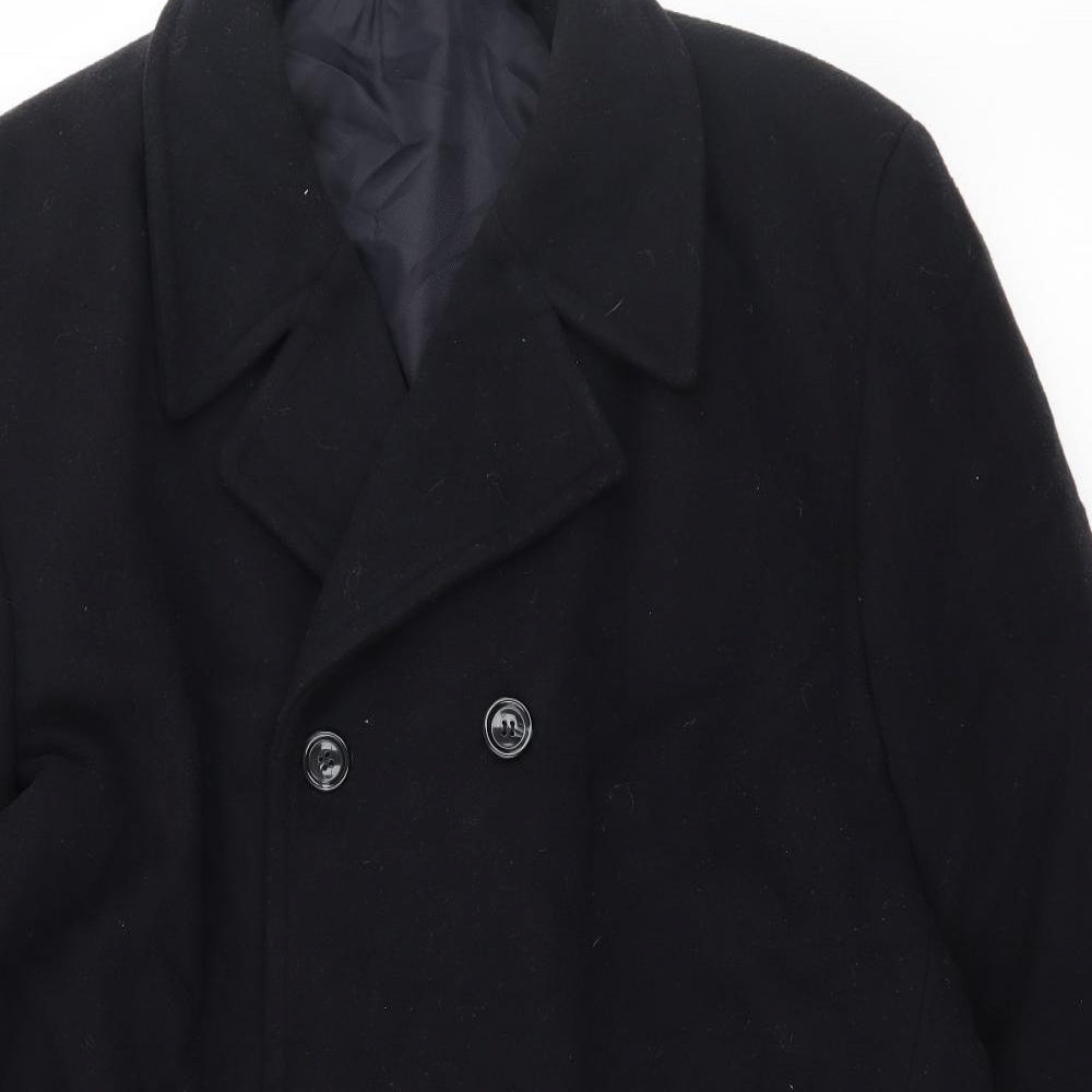 St Michael Mens Blue   Overcoat Coat Size L