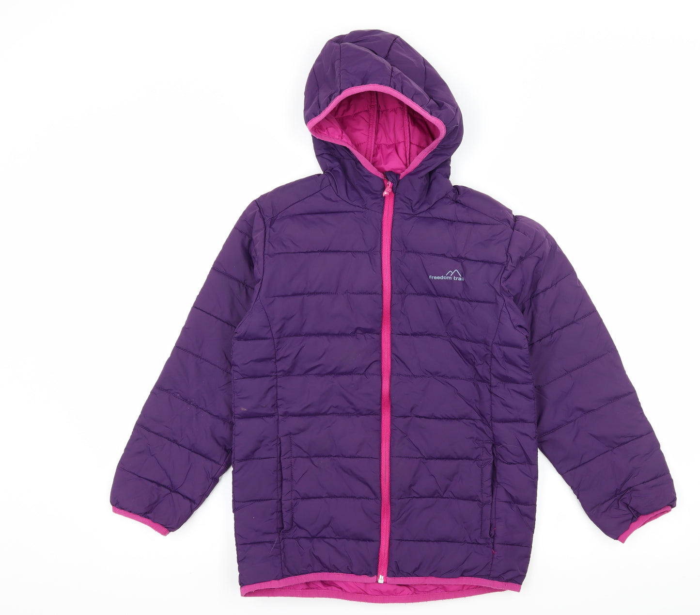 Freedom Trail Girls Purple   Puffer Jacket Jacket Size 9-10 Years