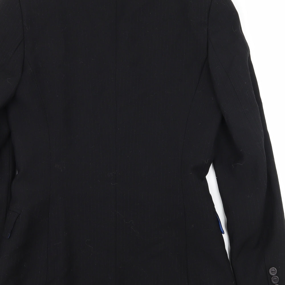 Sticky Fingers Womens Black Striped  Jacket Blazer Size 8