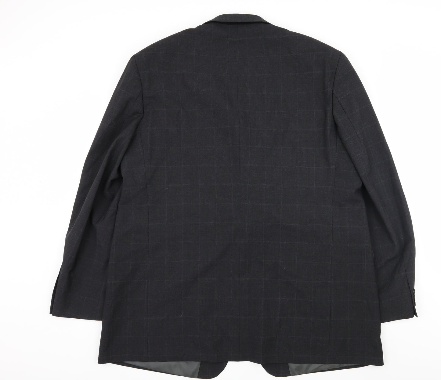 Marks and Spencer Mens Grey Check  Jacket Suit Jacket Size 2XL