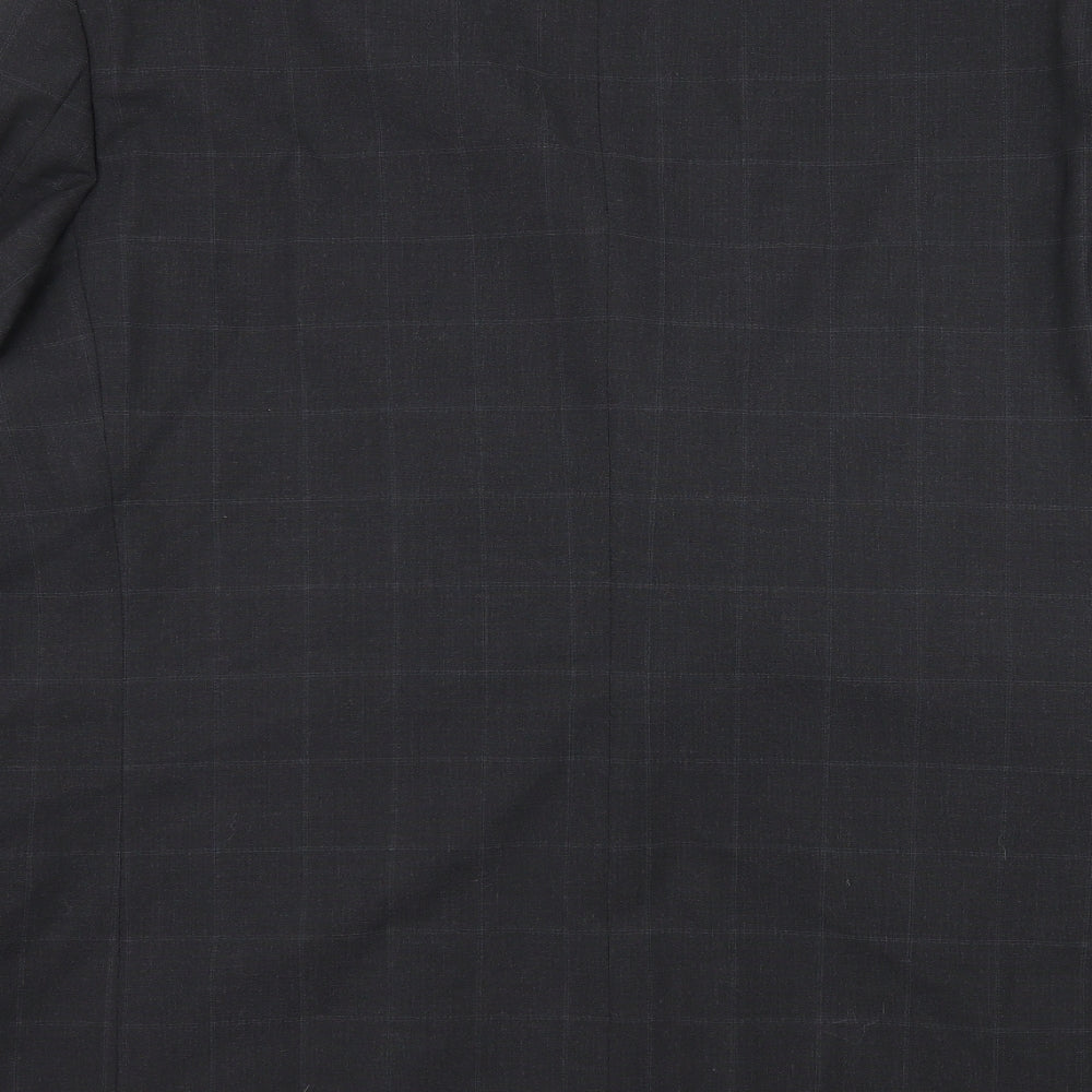 Marks and Spencer Mens Grey Check  Jacket Suit Jacket Size 2XL
