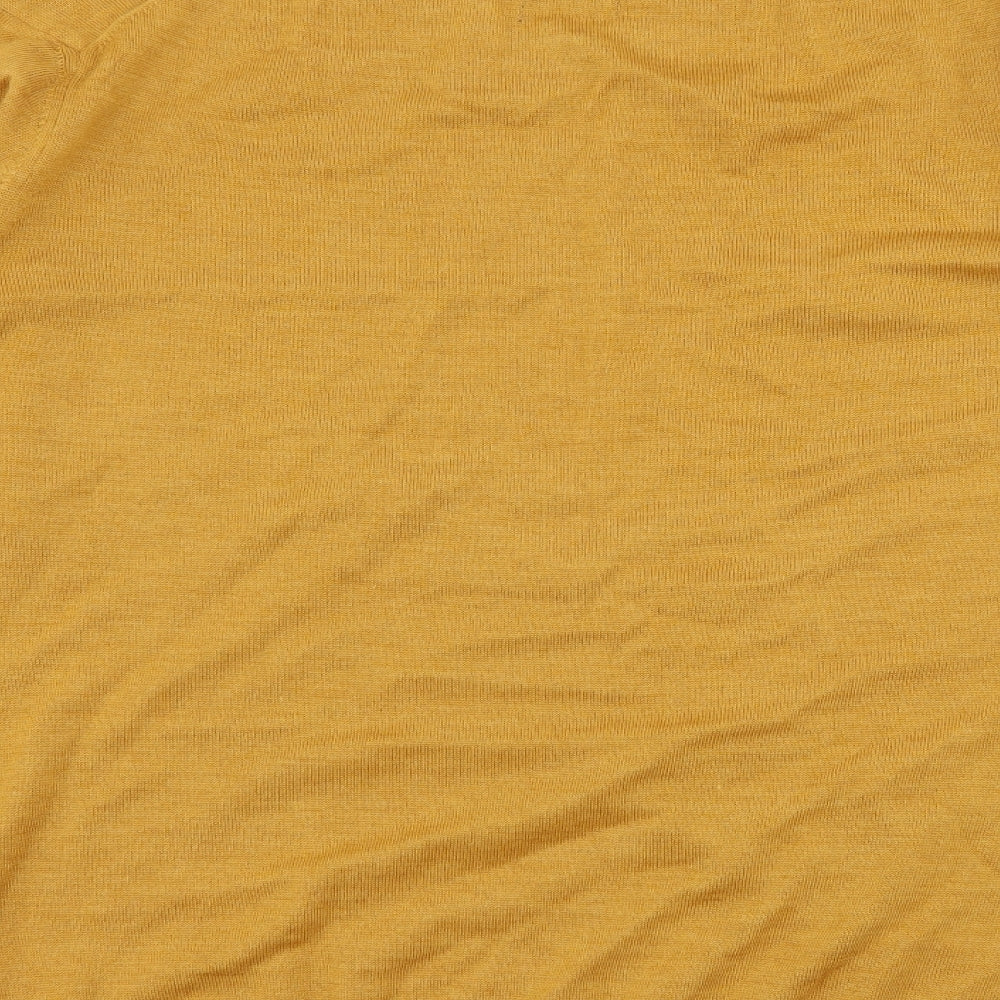 Moss London Mens Yellow  Knit Pullover Jumper Size XL