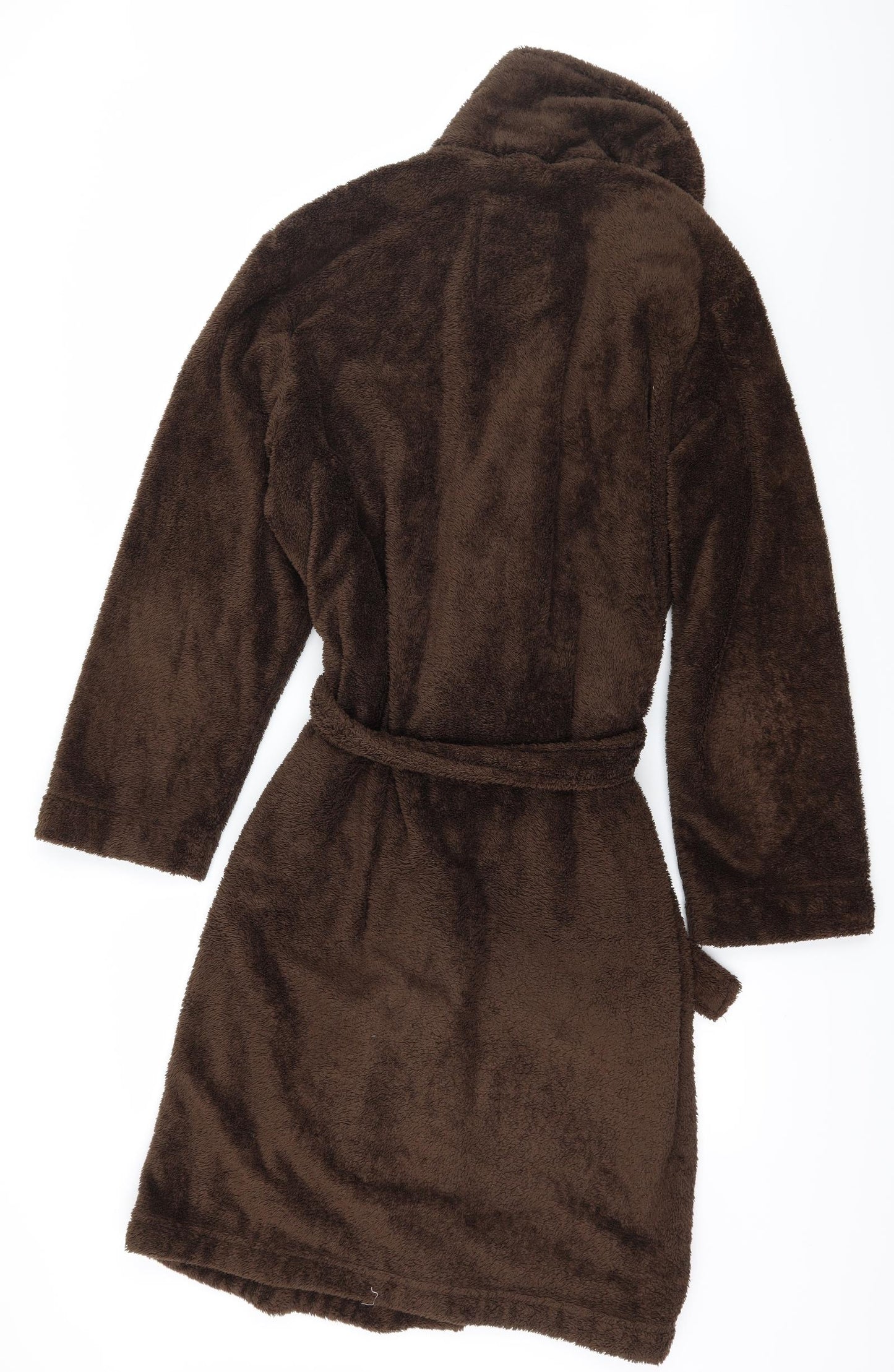 NEXT Mens Brown Solid Microfibre  Robe Size M