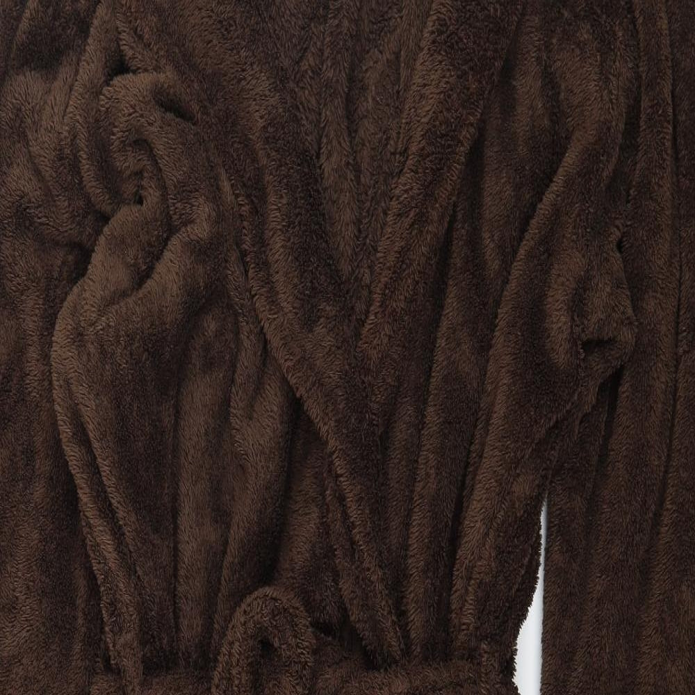 NEXT Mens Brown Solid Microfibre  Robe Size M