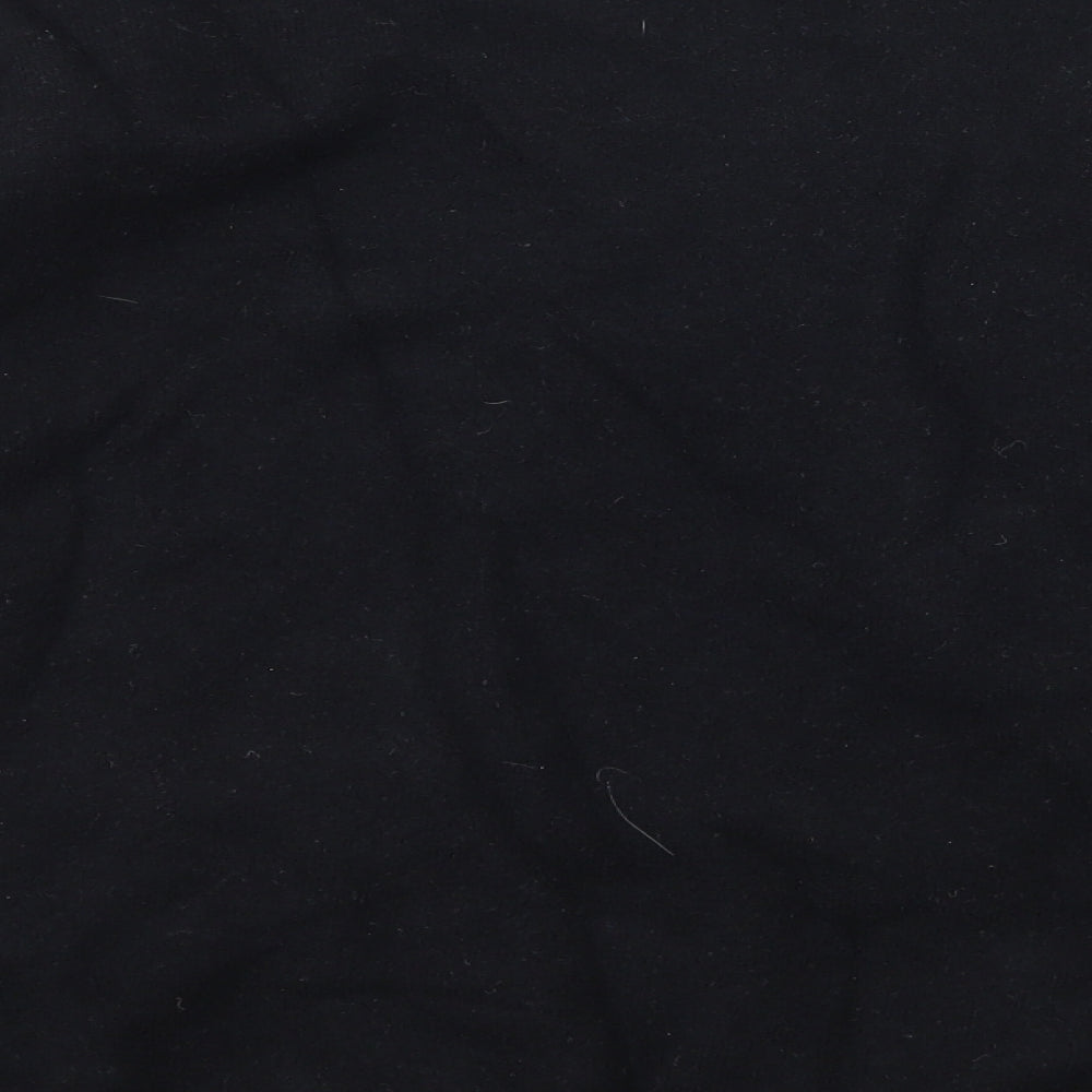 LUISA CERANO Womens Black Floral Knit Pullover Jumper Size 16