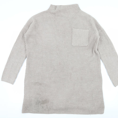 ASOS Womens Grey  Knit Jumper Dress  Size 8