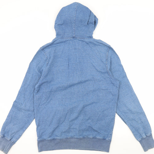 New Look Womens Blue  Jersey Pullover Hoodie Size L