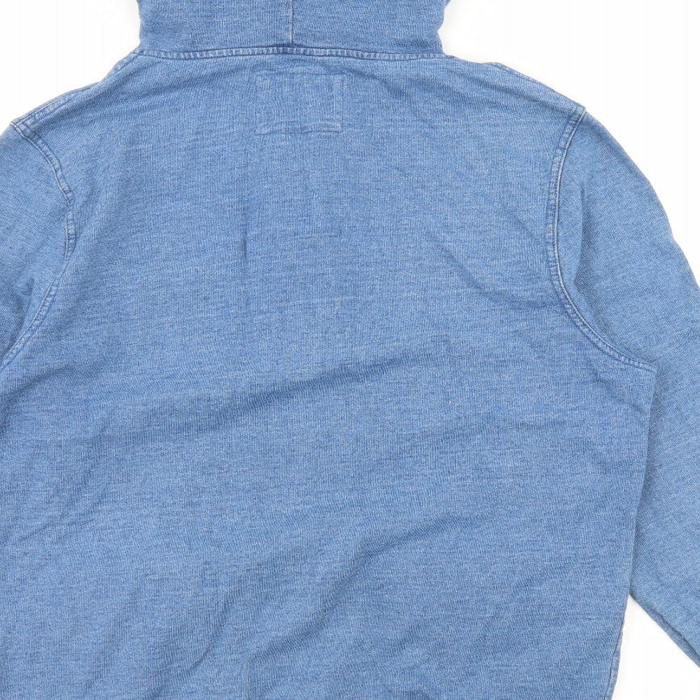 New Look Womens Blue  Jersey Pullover Hoodie Size L