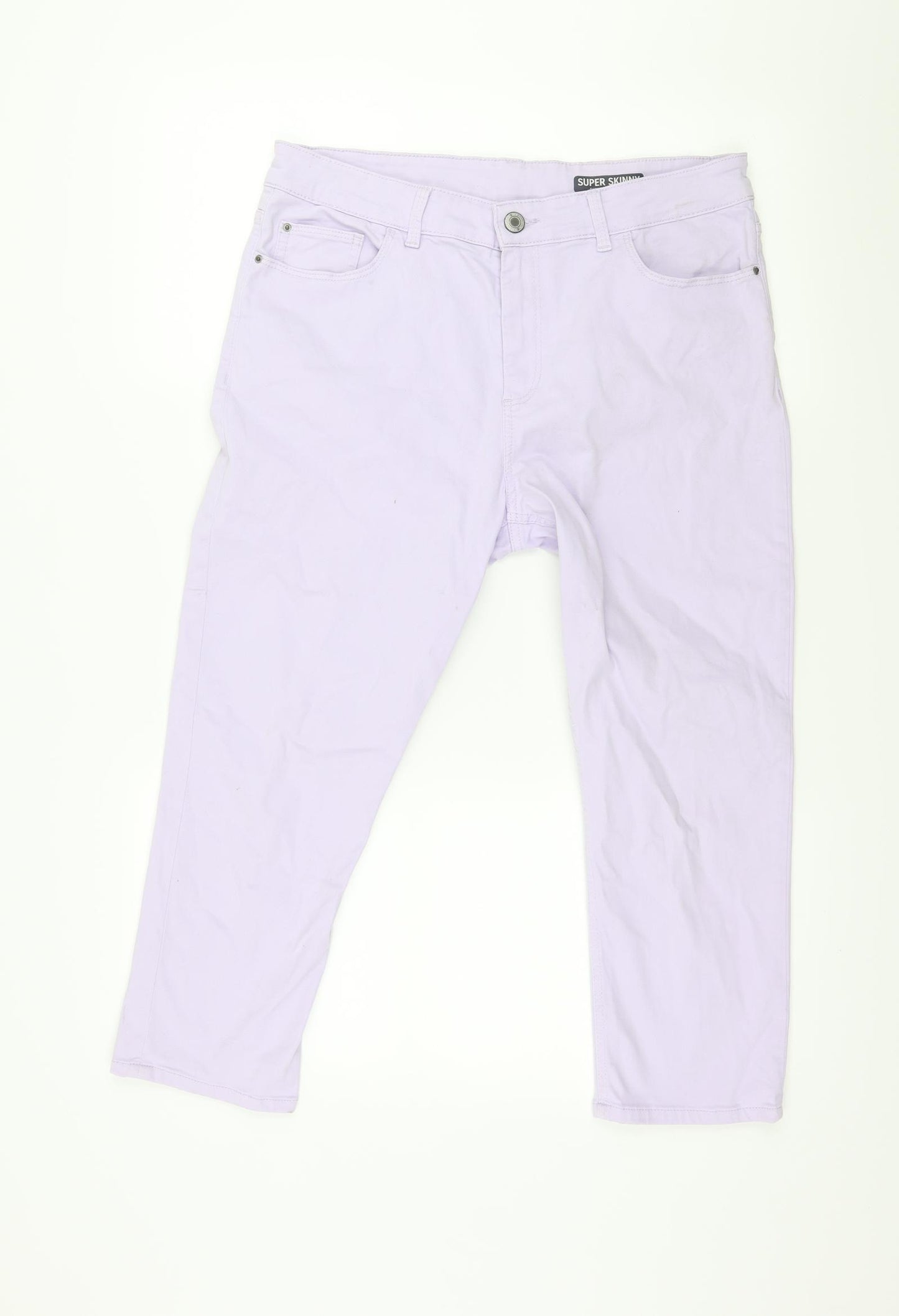 Marks and Spencer Womens Purple  Denim Cropped Jeans Size 14 L22 in