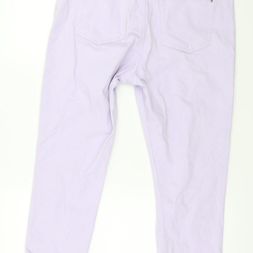 Marks and Spencer Womens Purple  Denim Cropped Jeans Size 14 L22 in