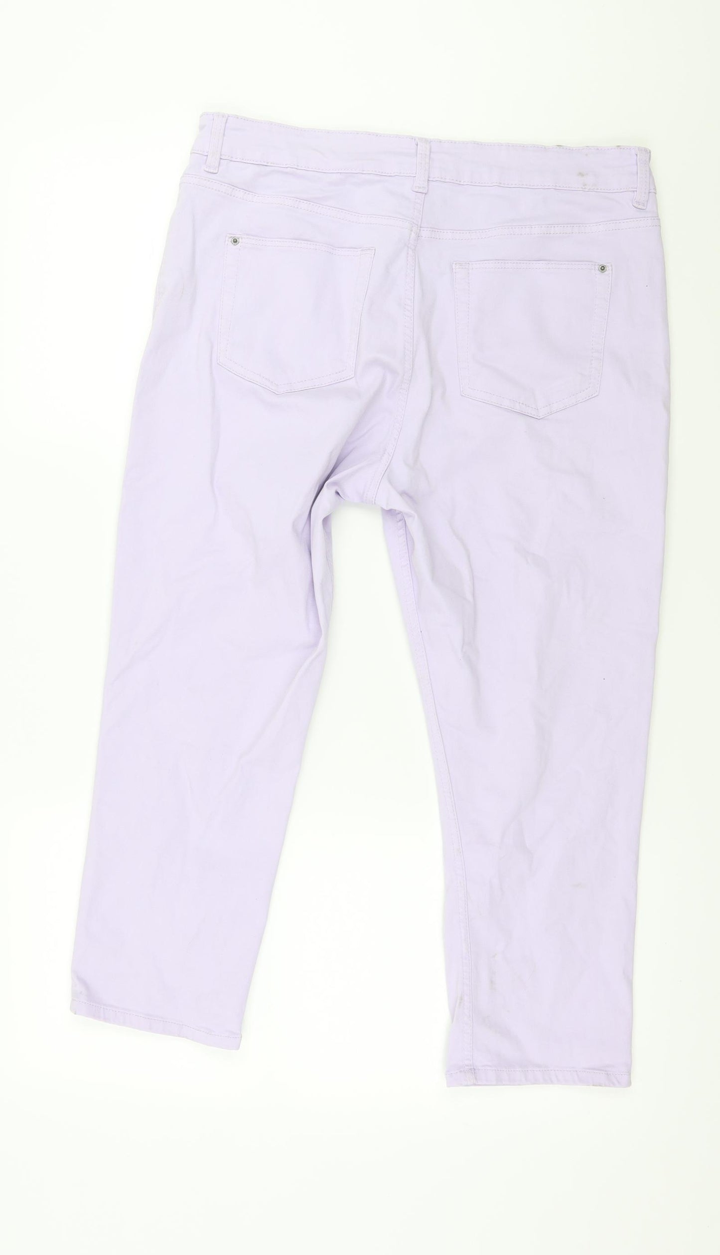 Marks and Spencer Womens Purple  Denim Cropped Jeans Size 14 L22 in