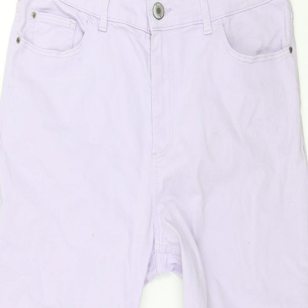 Marks and Spencer Womens Purple  Denim Cropped Jeans Size 14 L22 in
