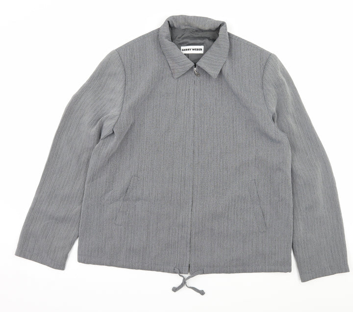 Gerry Weber Womens Grey Striped Jacket Size 14