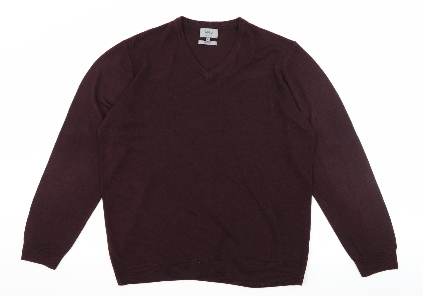 Marks and Spencer Mens Purple  Knit Pullover Jumper Size XL