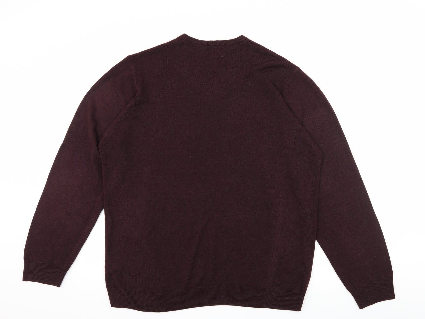 Marks and Spencer Mens Purple  Knit Pullover Jumper Size XL