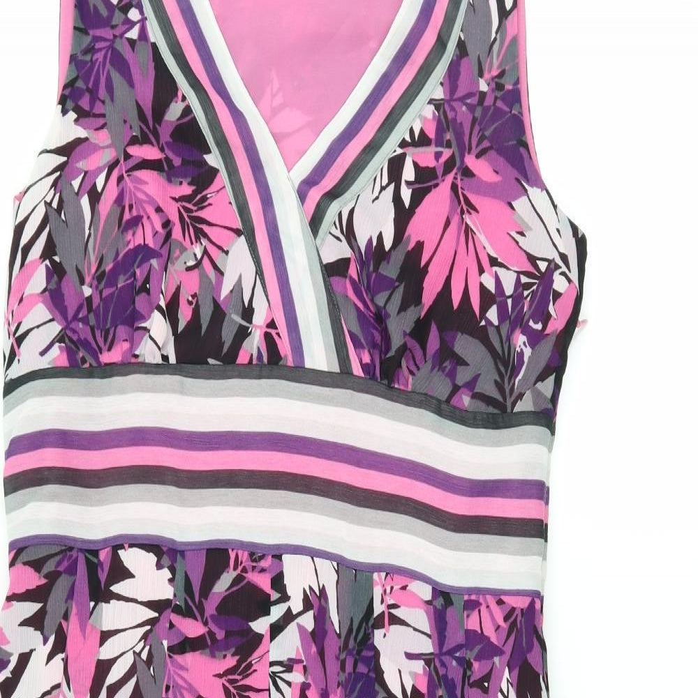 Per Una Womens Purple Floral  Slip Dress  Size 12