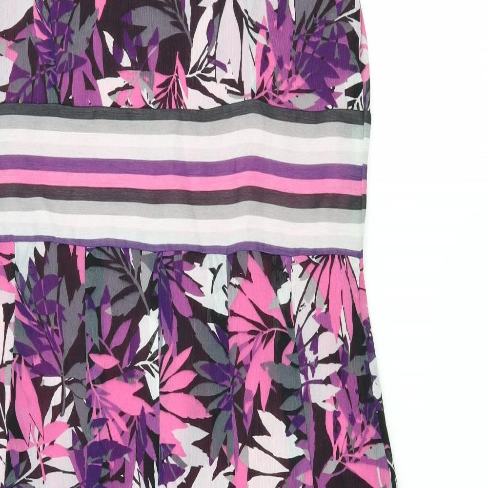 Per Una Womens Purple Floral  Slip Dress  Size 12