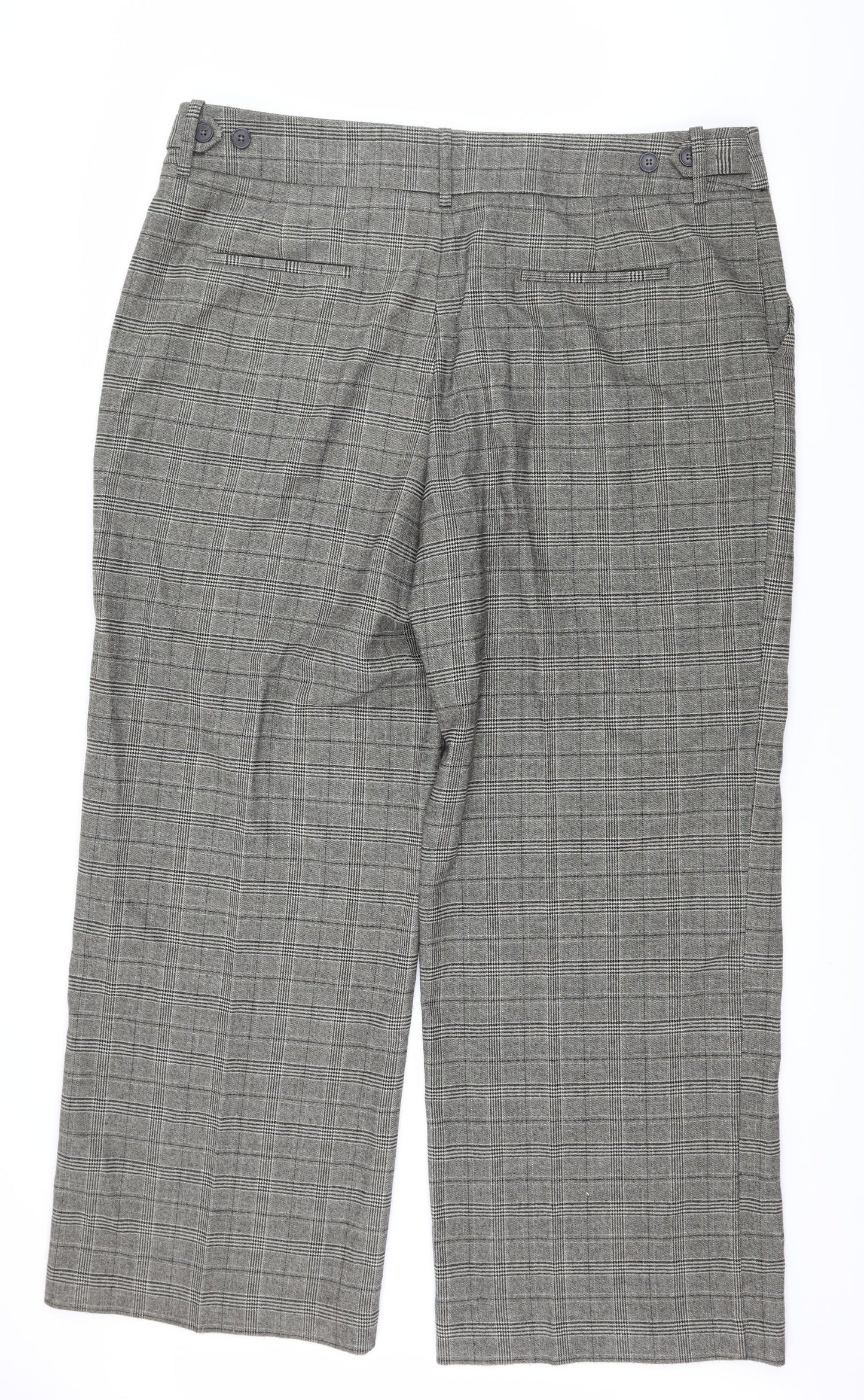 NEXT Womens Brown Check  Trousers  Size 20 L30 in