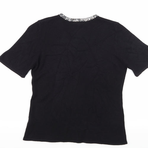Debenhams Womens Black  Knit Basic T-Shirt Size 14