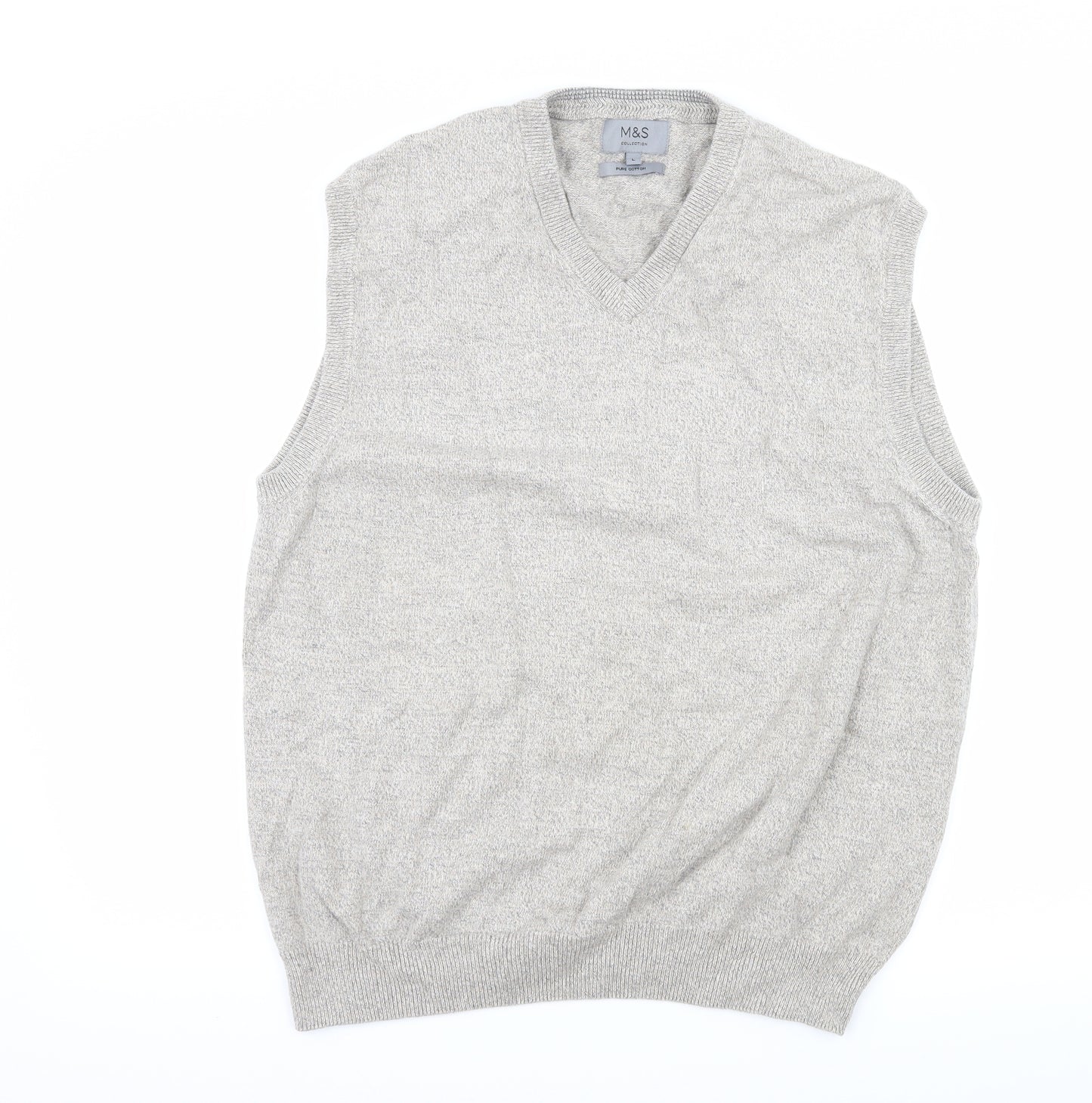 Marks and Spencer Mens Grey  Knit Pullover Jumper Size L