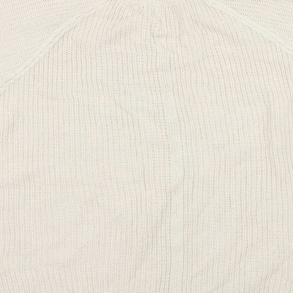 F&F Womens Ivory  Knit Pullover Jumper Size 16  - Crochet detail