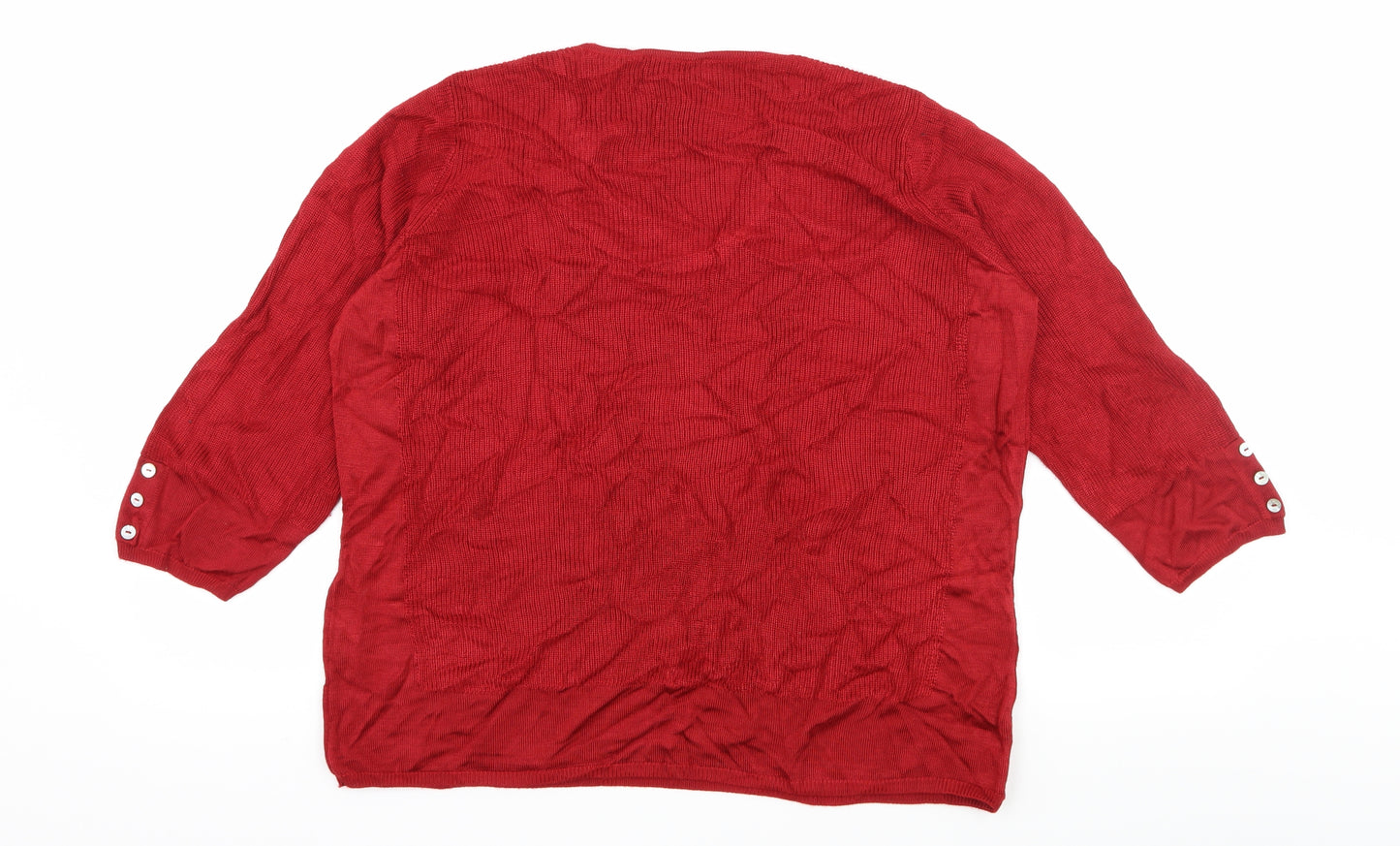 Per Una Womens Red  Knit Pullover Jumper Size 14