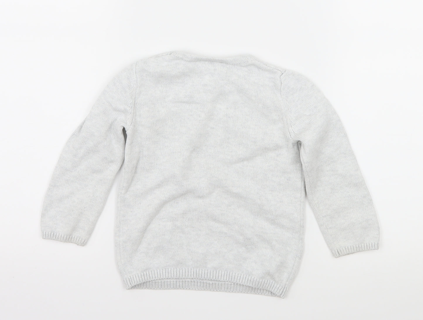 The White Company Girls Grey  Knit Pullover Jumper Size 12-18 Months  - Rabbit Duck