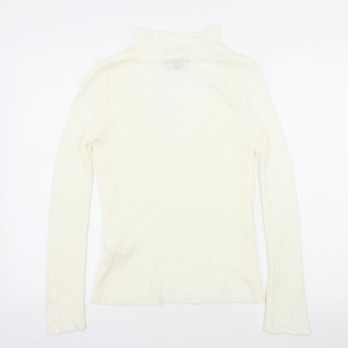 Lipsy Womens Ivory  Knit Pullover Jumper Size S  - Cut Out Neckline