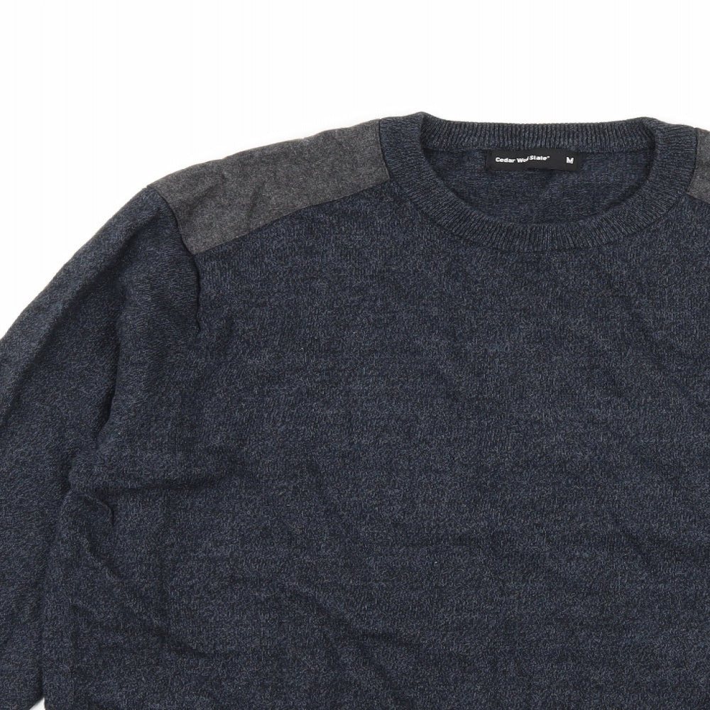 Cedar Wood State Mens Blue  Knit Pullover Jumper Size M