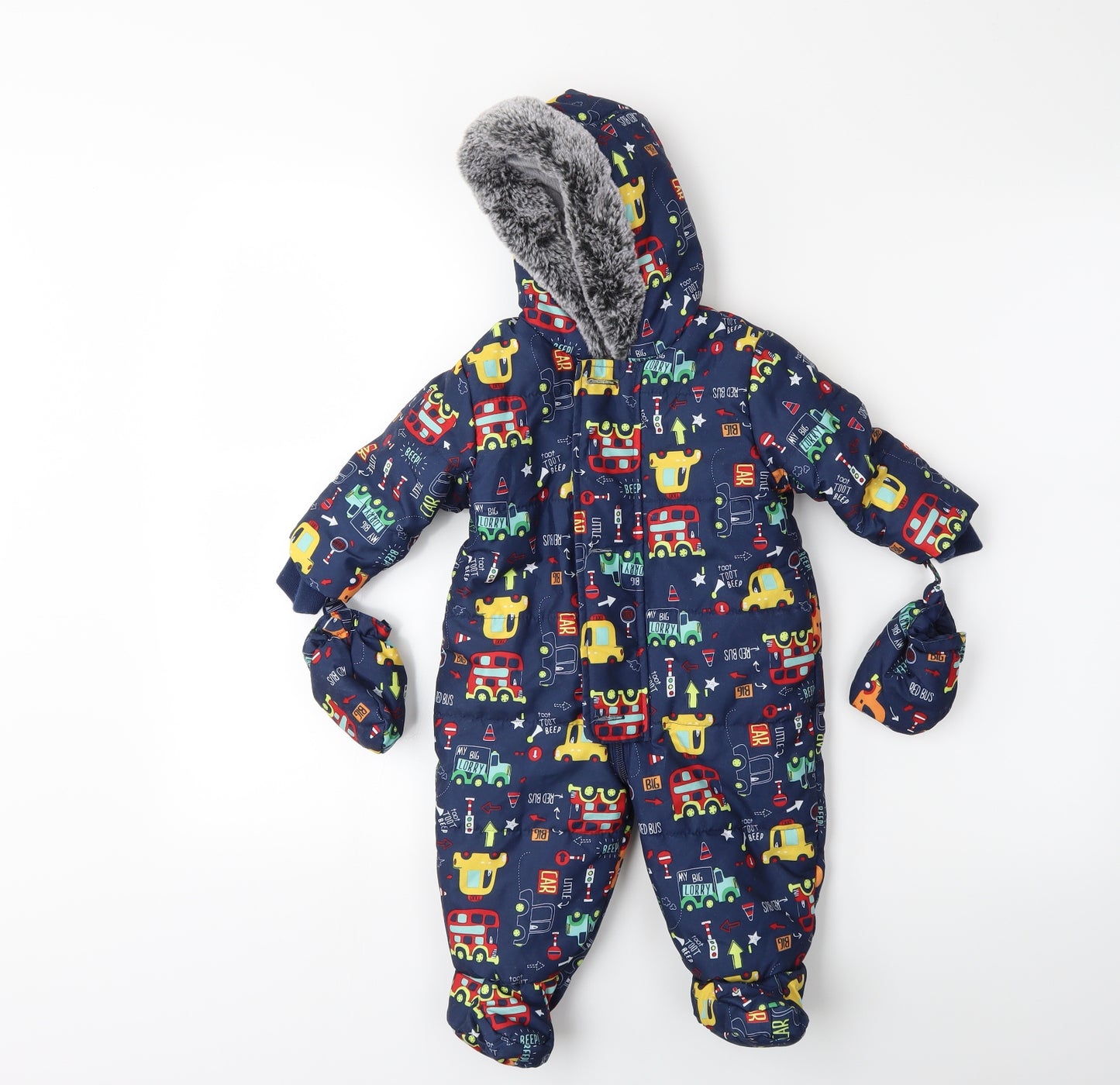 George Baby Blue   Puffer Jacket Snowsuit Size 3-6 Months