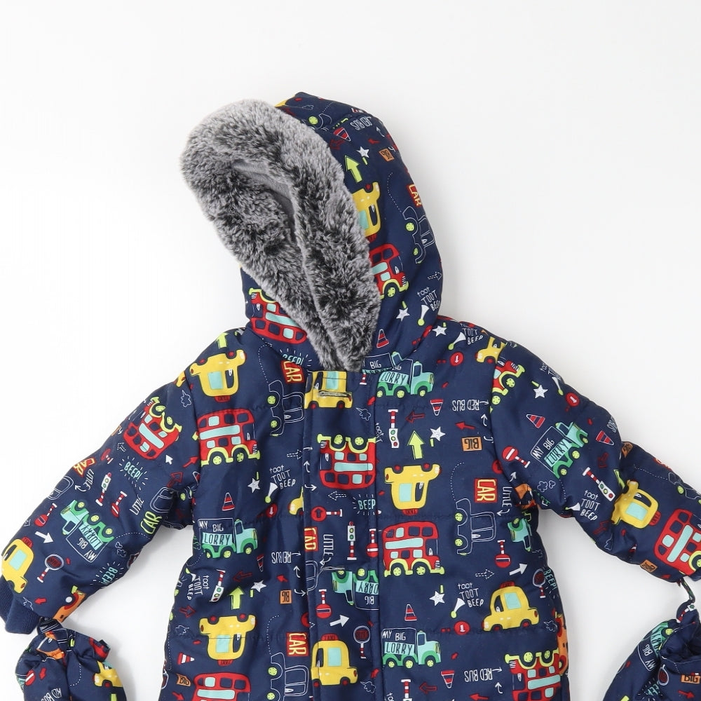 George Baby Blue   Puffer Jacket Snowsuit Size 3-6 Months