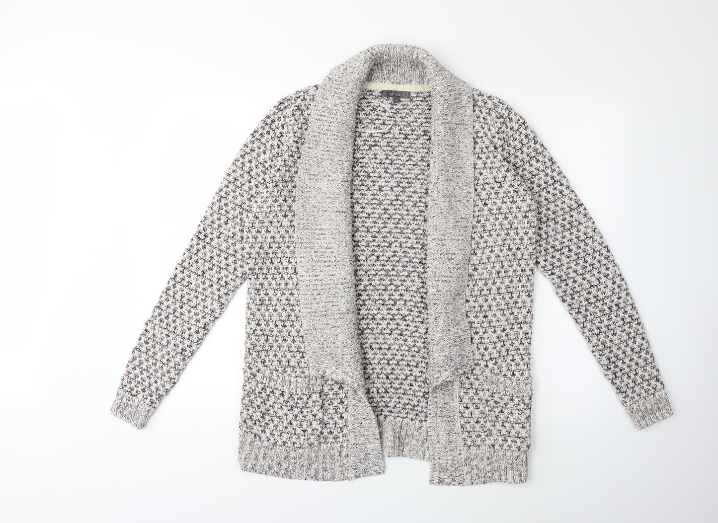 Per Una Womens Grey  Knit Cardigan Jumper Size 8
