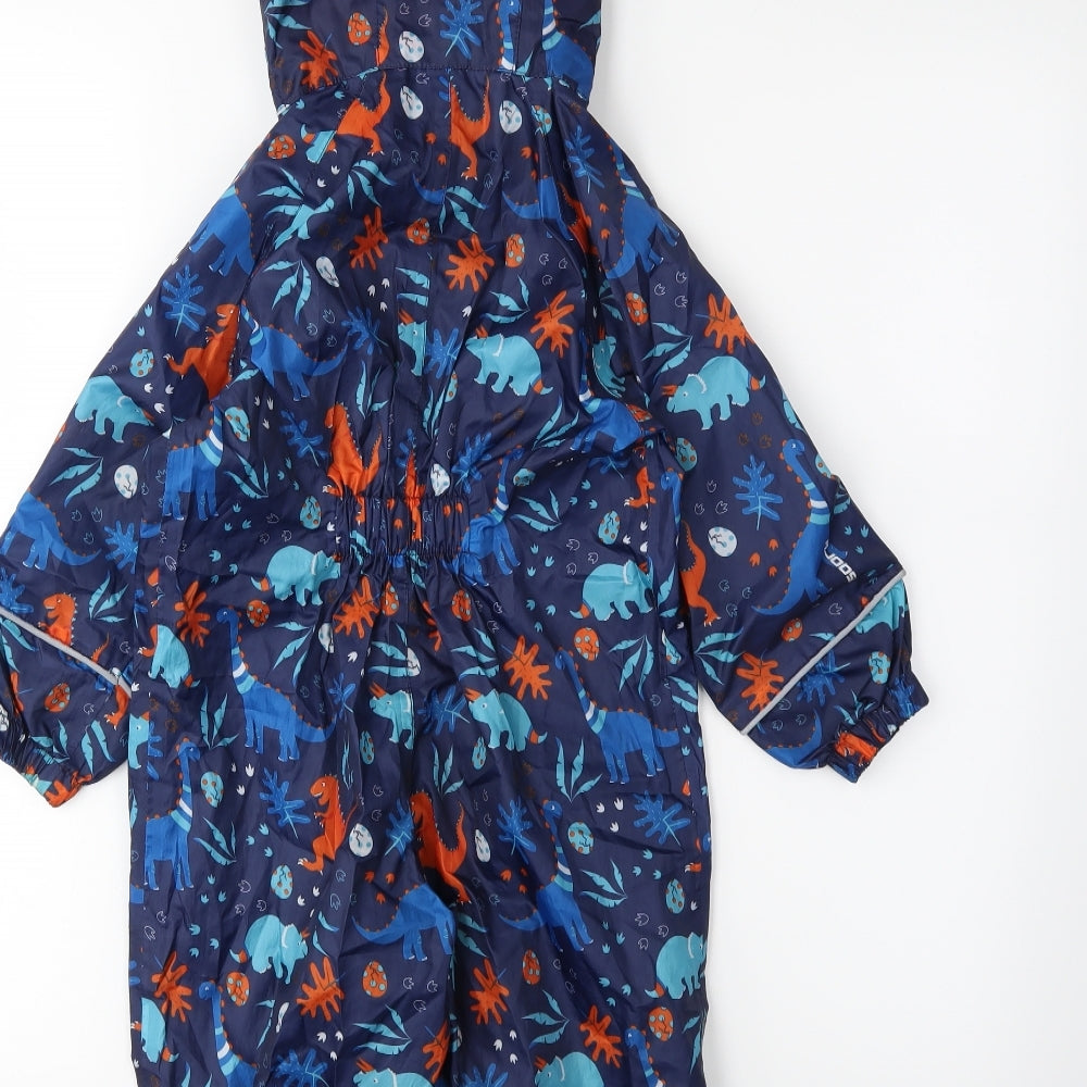 Mountain Warehouse Baby Blue Animal Print  Anorak Snowsuit Size 18-24 Months