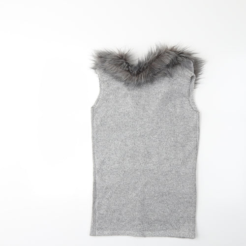 Primark Girls Grey  Knit Jacket Coatigan Size 10 Years