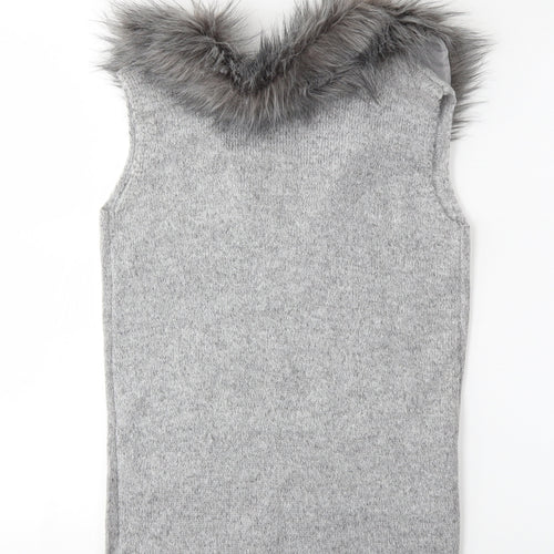 Primark Girls Grey  Knit Jacket Coatigan Size 10 Years