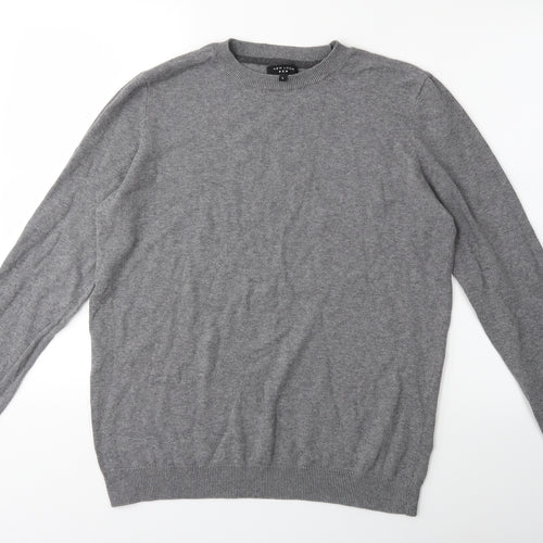 New Look Mens Grey  Knit Pullover Jumper Size L