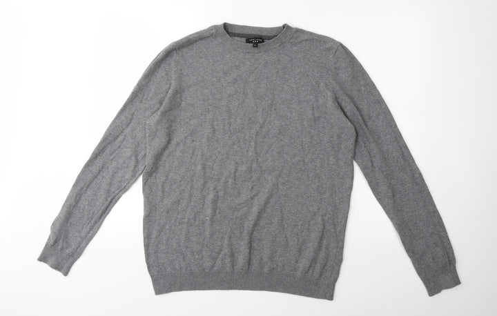 New Look Mens Grey Knit Pullover Jumper Size L