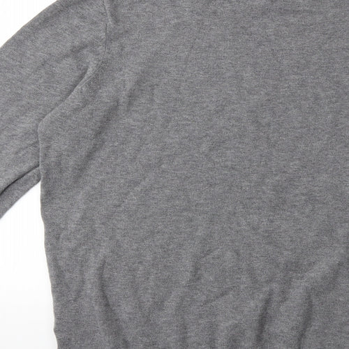 New Look Mens Grey  Knit Pullover Jumper Size L