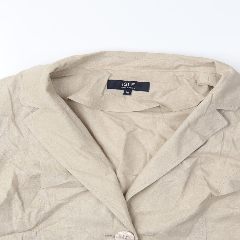 isle Womens Beige   Jacket  Size 18