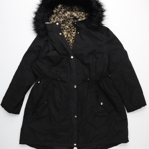 love yours Womens Black   Parka Coat Size 22