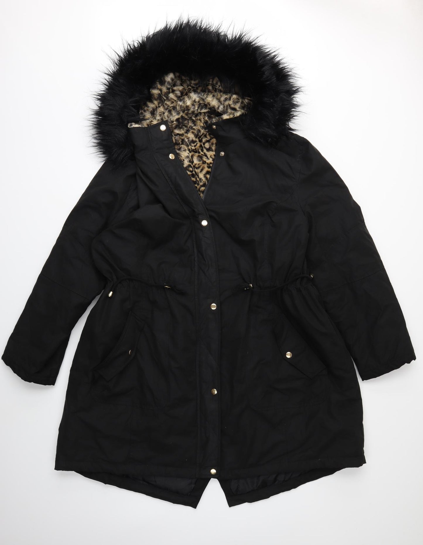 love yours Womens Black   Parka Coat Size 22