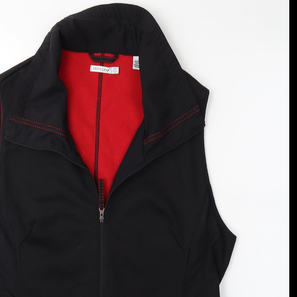 Green Lamb Womens Black   Gilet Jacket Size 18