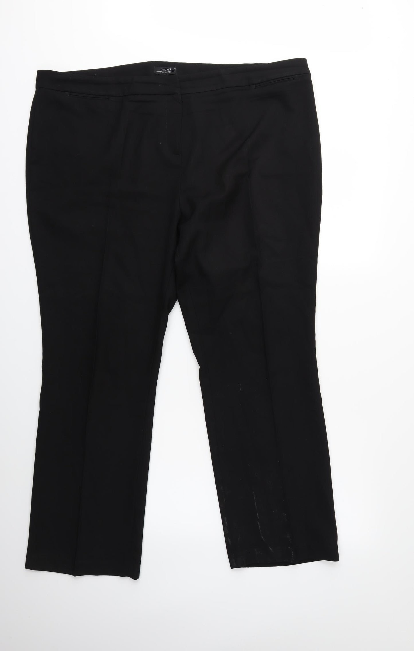 Papaya Womens Black   Trousers  Size 20 L28 in