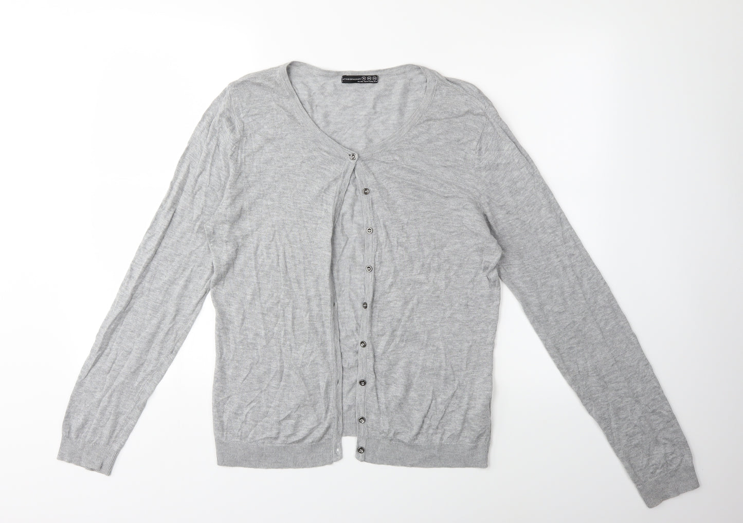 Atmosphere Womens Grey  Knit Cardigan Jumper Size 16