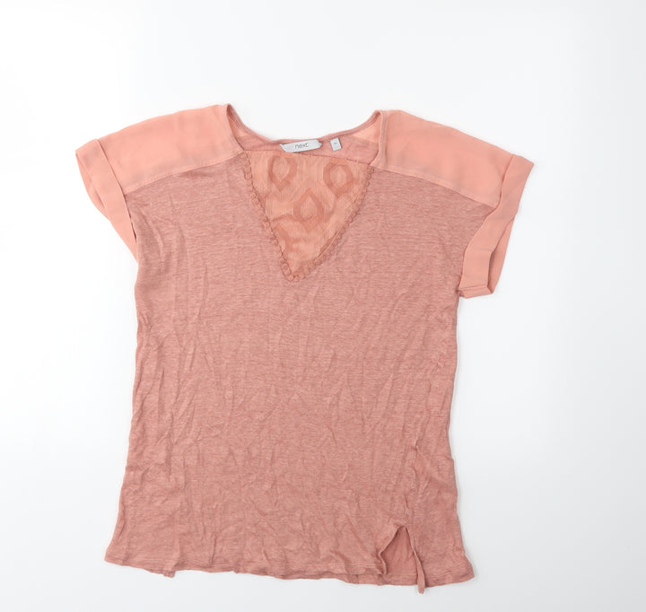 NEXT Womens Pink Basic T-Shirt Size 10