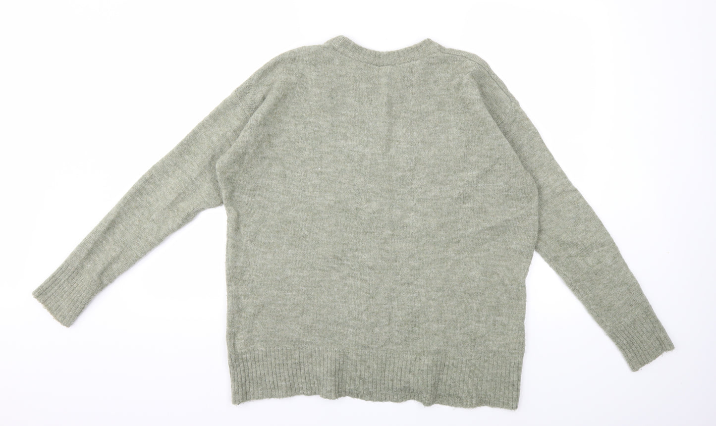 H&M Womens Green  Knit Pullover Jumper Size XS