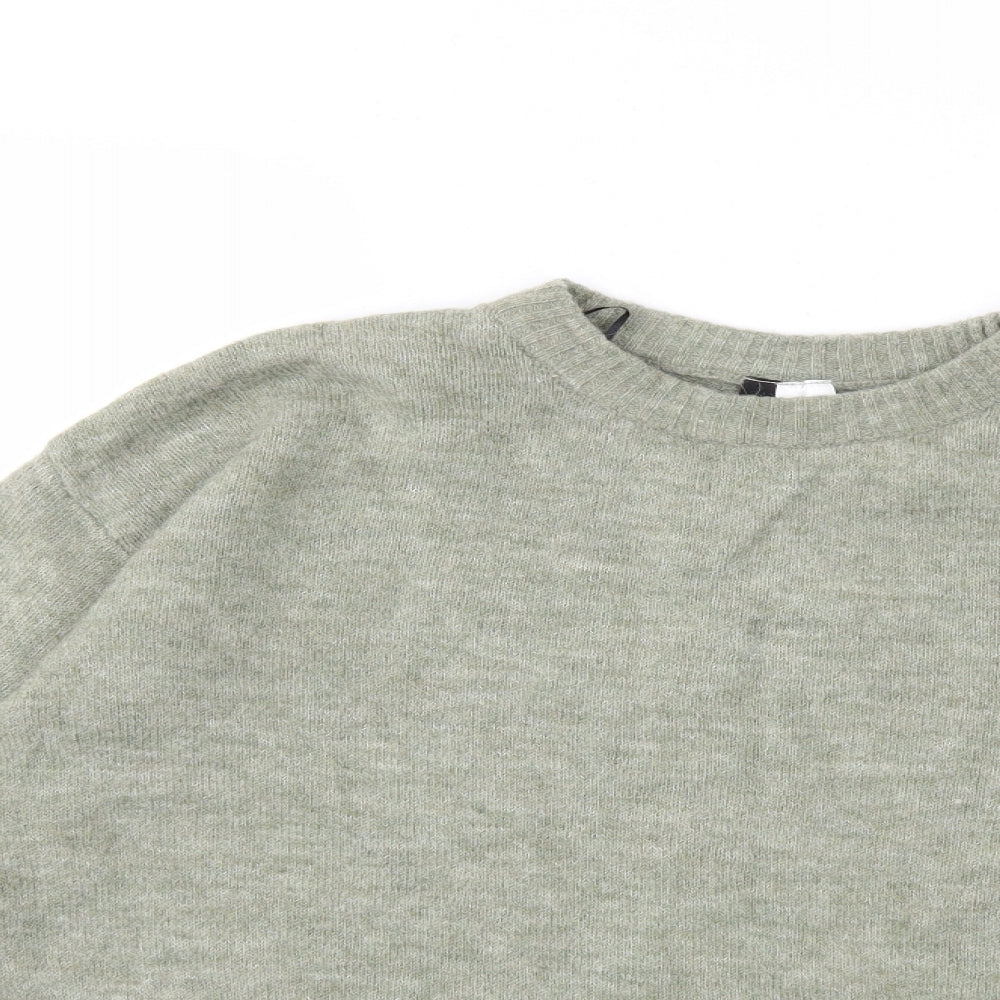 H&M Womens Green  Knit Pullover Jumper Size XS